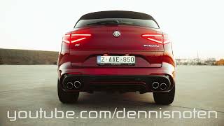 Alfa Romeo Stelvio Quadrifoglio Exhaust Sound  Flyby Acceleration amp revving [upl. by Sacksen]