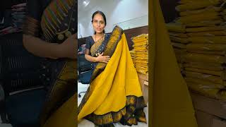 9404041966 Booking number WhatsApp only mustard with black colour combination South cotton saree [upl. by Tsuda866]