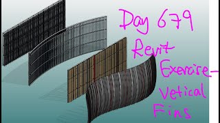 Revit Exercise Day 679  Vertical Fins [upl. by Dahs241]