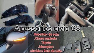 acessórios para Honda civic G8 [upl. by Nomyaw424]