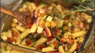 Pasta salad  chickpeas pasta salad  corn pasta salad  Salad recipe [upl. by Ylecara]