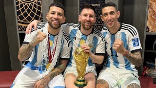 TODOS los FESTEJOS de los JUGADORES de ARGENTINA tras salir CAMPEÓN del MUNDIAL de QATAR 2022🇦🇷⚽ [upl. by Sudderth653]