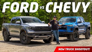 OffRoad Truck Shootout 2024 Chevy Colorado ZR2 Bison vs Ford Ranger Raptor [upl. by Jamieson]