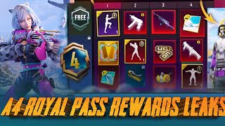 A4 Royal Pass Leaks  C5S15 Tier Rewards Leaks  Upcoming Upgrade Gun Skins BGMIPubg [upl. by Meela]