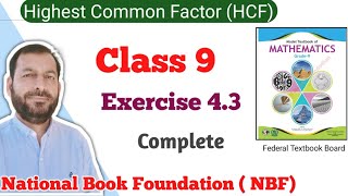 Class 9 Exercise 43 NBF Maths Ex 43 Class 9th federal board FBISE Math national Book foundation [upl. by Washko225]