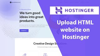 How to Upload HTML Website on Hostinger [upl. by Lorelle129]