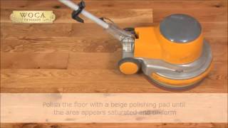 Application of Woca Master Oil for wood flooring [upl. by Anura]