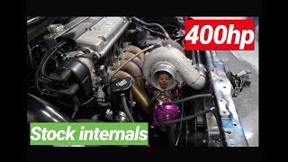 Turbo f20b makes 400hp on stock internals [upl. by Adnihc]