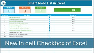 Smart Todo List with Excels New Checkbox Feature [upl. by Adekan]