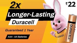 Duracell Alkaline AAA Batteries Review 24  Best Remote Batteries in India Review  2 x Long Lasting [upl. by Hsevahb]