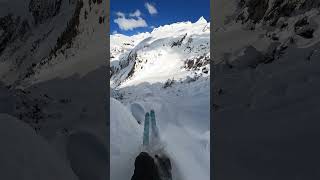 GoPro  Navigating a Dangerous Spine in BC🎬 Logan Pehota Shorts Skiing [upl. by Nipha383]