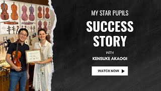 🎻🇯🇵🇮🇹 My Star Pupil quotKen Akaogiquot Success story [upl. by Gunas507]