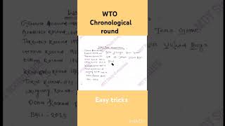 WTO Round Chronological order shortsviral shortvideo shortsfeed shortsugcnet economics net [upl. by Lowell]