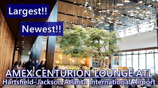 Experience The Ultimate Luxury At The Biggest New Amex Centurion Lounge In ATL [upl. by Anelam]