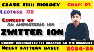 Zwitter ion Amphoteric ion Isoelectric pH Biomolecules Biochemistry [upl. by Ocram]