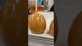 Make Caramel Apples with us caramelapples viralshorts dessert candymaking caramel candyshop [upl. by Rabush]