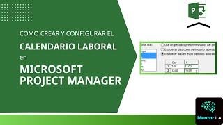 Cómo crear un calendario laboral en Project Manager [upl. by Salsbury113]