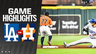 Dodgers vs Astros Game Highlights 72624  MLB Highlights [upl. by Aiclef]