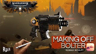 WARHAMMER MAKING OF BOLTER GUN NOMAD SCULPTnomadsculpt art tutorial [upl. by Amandie]