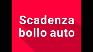 Scadenza bollo auto [upl. by Vin]