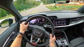 2023 Audi S3  POV Test Drive Binaural Audio [upl. by Irotal857]