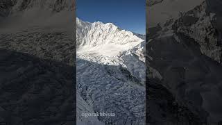 Khumbu Icefall 5486 metres everest ebc mountains helicopter everestbasecamp khumbuicefall [upl. by Ayvid]