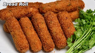 Crispy amp Tasty Bread Roll Recipe Easy Iftar Snacks Recipe Bread Recipes [upl. by Eyllom236]