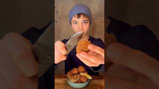 Bitterballen or Dutch fried meatballs food recipe delicious fypシ explore chef fyp dutchfood [upl. by Nnylannej]