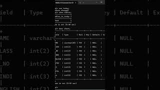 show databasesshow tablesselect  from commandinsert sql mysql [upl. by Pedaiah271]