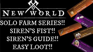 New World Solo Boss Farm Series Siren’s Guide – Siren’s Fist Easy  Fast Loot Armorer Chest [upl. by Ylicec]