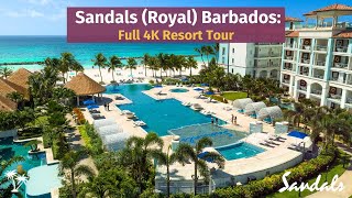 Full 2024 Tour Sandals Barbados  Royal Barbados in 4K  An Insider Peek [upl. by Eceerehs]