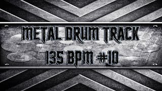 Glam Metal Drum Track 135 BPM HQHD [upl. by Yemerej]