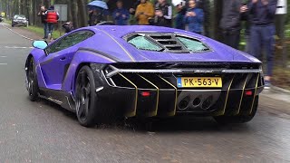 24 Million PURPLE Lamborghini Centenario  EXHAUST SOUNDS [upl. by Llecrad]