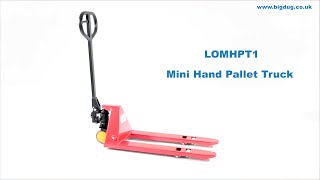 BiGDUG Mini Hand Pallet Truck Product Video [upl. by Jamila]