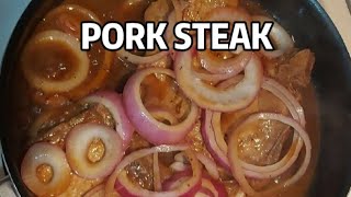 HOW TO MAKE PORK STEAKPANLASANG PINOYcookingfoodvlog [upl. by Linnea]