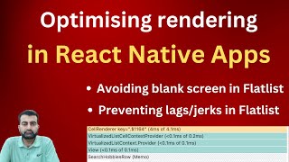 Optimising rendering in React Native apps [upl. by Ueik]