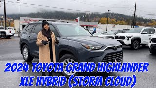 2024 Toyota Grand Highlander XLE Hybrid Storm Cloud [upl. by Lletnuahs727]