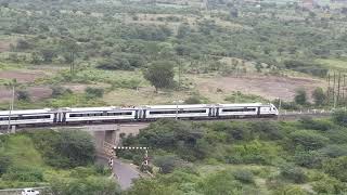 Pune  Kolhapur Vande Bharat Express Trial Run Near Shindawane Railway Station [upl. by Nogas]