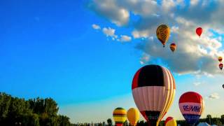 Gatineau Hot Air Balloon Festival  Montgolfieres de Gatineau 2012  Time Lapse [upl. by Eimorej]