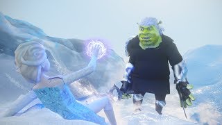 Shrek VS Frozen Elsa Donkeys Trap [upl. by Gabby]