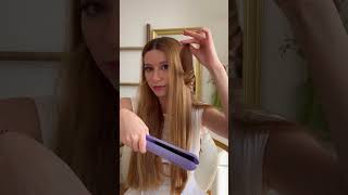 Saç düzleştirici ile havalı dalgalar👩🏼‍🦱🎀🪮🌸 saçşekillendirme reklam hairtutorial [upl. by Alleacim]