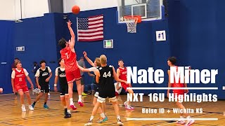 Nate Miner  Boise  Wichita  NXT 16U Highlights  2024 [upl. by Erot]