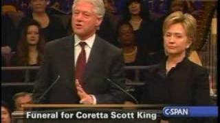 Remarks by President Clinton at Coretta Scott Kings funeral [upl. by Ominorej759]