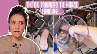 TikTokers Promote Horse Tongue Ties  Is It Okay To Hit Your Horse amp MORE  Raleigh Reacts [upl. by Ras]