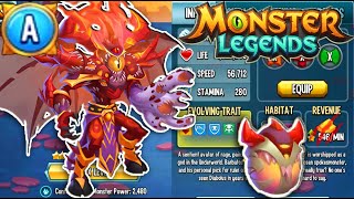 Monster Legends DIABOLUS HELLBRINGER level 150 review The Best Ancestral in the Game 😍 [upl. by Claudell]