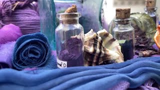 Tunisian produces purple dye from sea snails [upl. by Dorman]