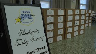 Henrico officers deliver Thanksgiving meal boxes to 500plus families [upl. by Eeliak]