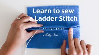 How to Sew a Ladder Stitch  Slip Stitch Blind Stitch or Invisible Stitch Instructions [upl. by Sirromaj122]