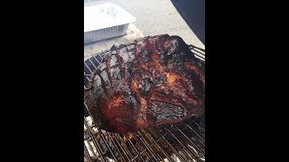 Double Smoked Brown Sugar Glazed Ham on the Pit Boss Kamado [upl. by Nemlaz981]