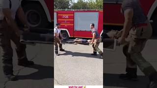 Firefighters are also taught to make stretchers in case of emergencyI 🥵⁉️  shortvideo shortsfeed [upl. by Garibold]